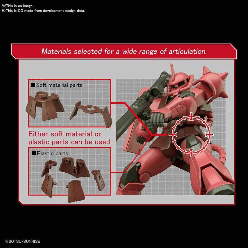 BANDAI HG ZAKU II MS-06S 1/144 MODEL KIT 12.1 cm