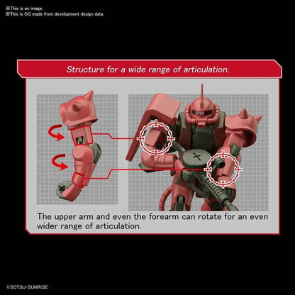 BANDAI HG ZAKU II MS-06S 1/144 MODEL KIT 12.1 cm
