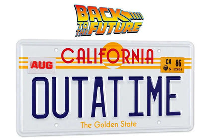 DOCTOR COLLECTOR BTTF OUTATIME LICENCE PLATE REPLICA