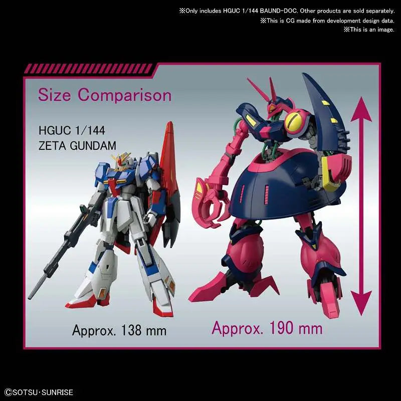 BANDAI HGUC BOUND-DOC 1/144 MODEL KIT 13 cm