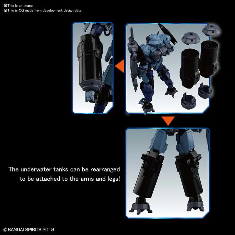BANDAI 30MM BEXM15 PORTANOVA MAR BL GRAY 1/144 MODEL KIT 11.1 cm
