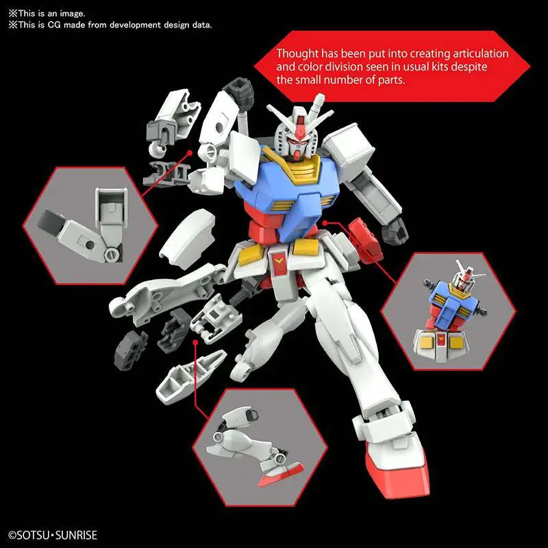 BANDAI - GUNDAM EG RX-78-2 1/144 MODEL KIT 12 cm