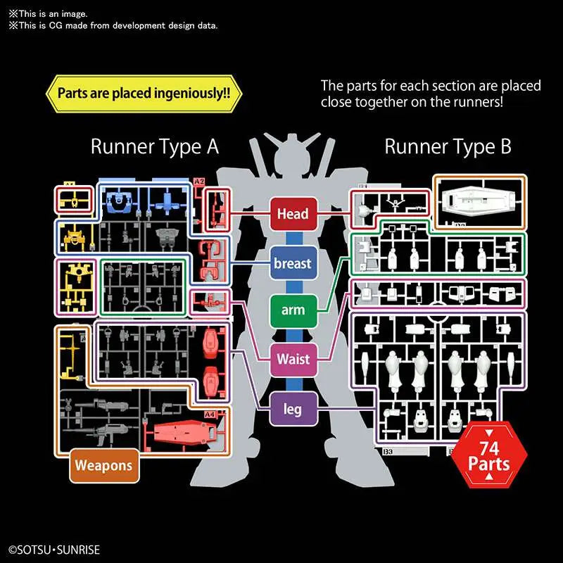 BANDAI - GUNDAM EG RX-78-2 1/144 MODEL KIT 12 cm
