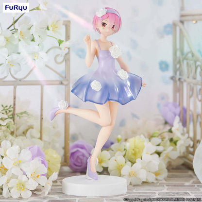 FURYU REZERO RAM FLOWER DRESS TRIO-TRY-IT FIG FIGURA 21 cm