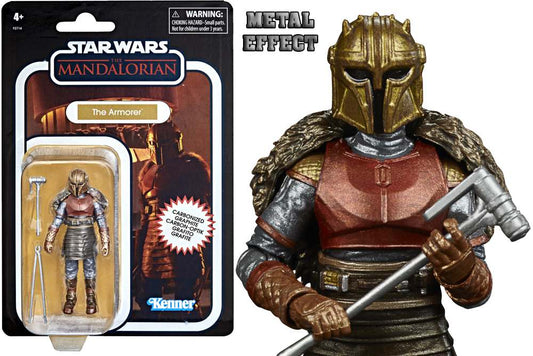 STAR WARS THE MANDALORIAN VINTAGE COLLECTION CARBONIZED ACTION FIGURA 2021 THE ARMORER 10 CM HASBRO