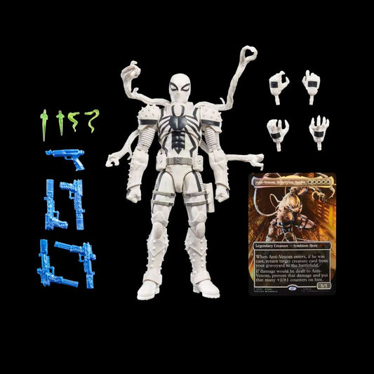 MARVEL LEGENDS MAGIC: THE GATHERING ACTION FIGURA AGENT ANTI-VENOM (PLUS ESCLUSIVA FOIL CARD) 15 CM HASBRO
