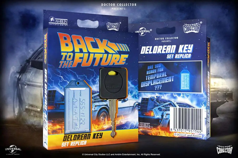 DOCTOR COLLECTOR BTTF DELOREAN KEY SET REPLICA