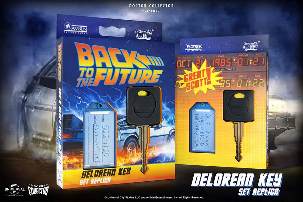 DOCTOR COLLECTOR BTTF DELOREAN KEY SET REPLICA
