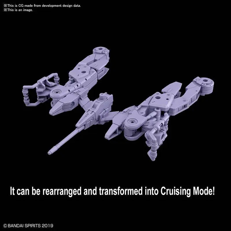 BANDAI EX ARM VEHICLE SPACE CRAFT PURPLE MODEL KIT 30MM