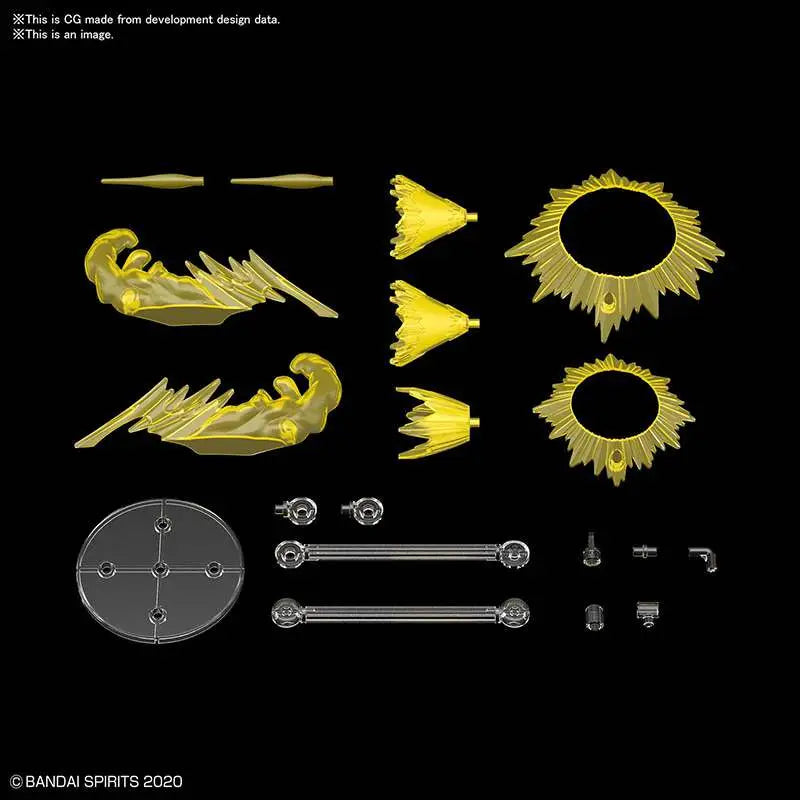 BANDAI CUSTOMIZE EFFECT ACTION IMAGE YELLOW MODEL KIT