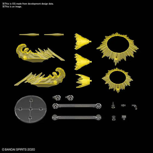 BANDAI CUSTOMIZE EFFECT ACTION IMAGE YELLOW MODEL KIT