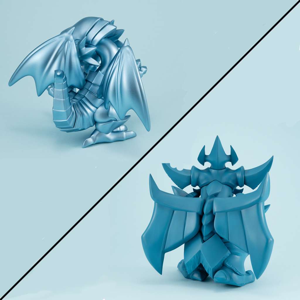 MEGAHOUSE MEGATOON YU-GI-OH BLUE EYES WHITE DRAGON + OBELISK TORMENTOR SET GIFT MINI FIGURA 11 cm