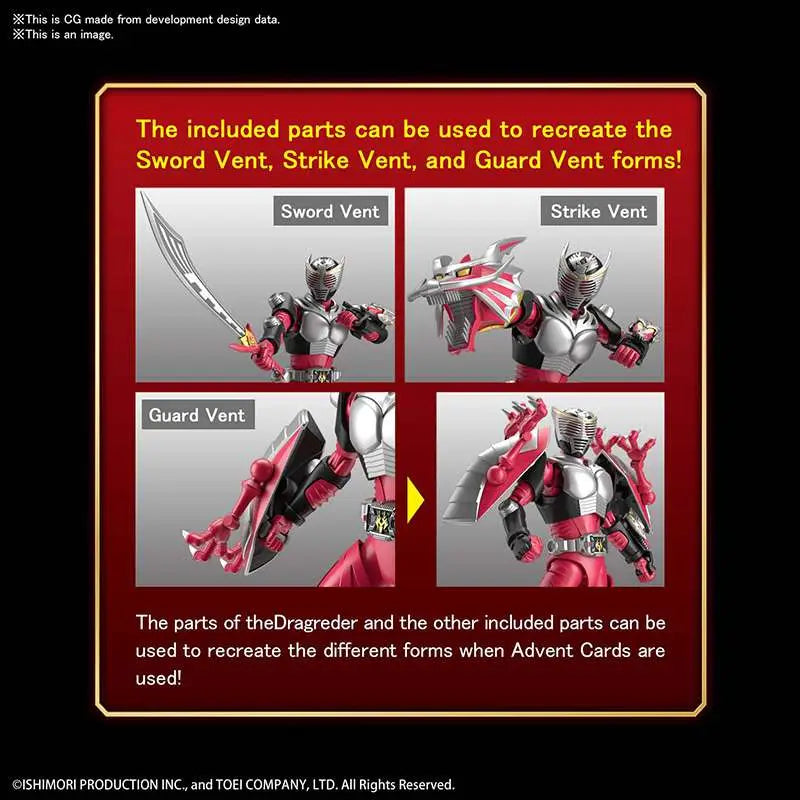 BANDAI RISE MASKED RIDER RYUKI MODEL KIT 12 cm