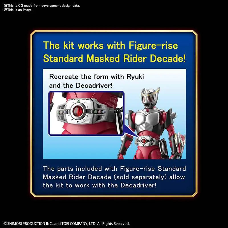 BANDAI RISE MASKED RIDER RYUKI MODEL KIT 12 cm