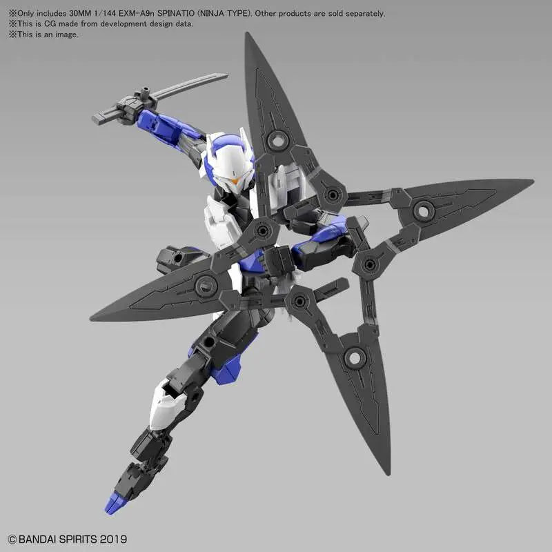 BANDAI 30MM EXM-A9N SPINATIO NINJA 1/144 MODEL KIT 13 cm