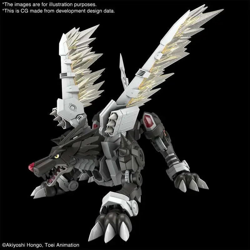 BANDAI RISE AMP METALGARURUMON BLACK VER MODEL KIT 15 cm