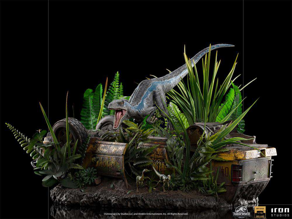 IRON STUDIOS JURASSIC WORLD FK BLUE DELUXE STAT 1/10 STATUA 46 cm