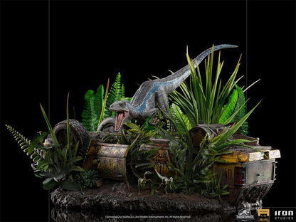 IRON STUDIOS JURASSIC WORLD FK BLUE DELUXE STAT 1/10 STATUA 46 cm