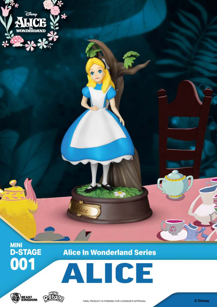 BEAST KINGDOM MINI D-STAGE ALICE WONDERLAND - ALICE STATUA 10 cm