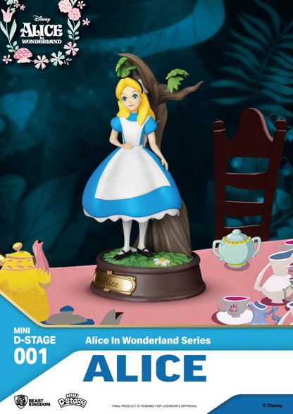 BEAST KINGDOM MINI D-STAGE ALICE WONDERLAND - ALICE STATUA 10 cm