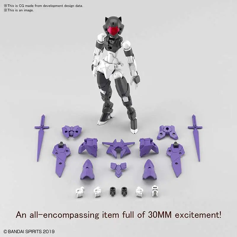 BANDAI 30MM EXM E7F SPINATIA FENCER TYPE 1/144 MODEL KIT 10 cm