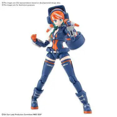 BANDAI GIRL GUN FIGHT LADY COMMANDER AMATSU MODEL KIT 12 cm