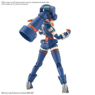 BANDAI GIRL GUN FIGHT LADY COMMANDER AMATSU MODEL KIT 12 cm