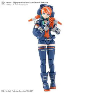 BANDAI GIRL GUN FIGHT LADY COMMANDER AMATSU MODEL KIT 12 cm