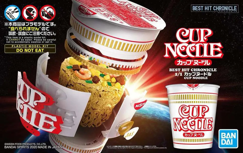 BANDAI BEST HIT CHRONICLE CUPNOODLE 1/1 MODEL KIT 15 cm