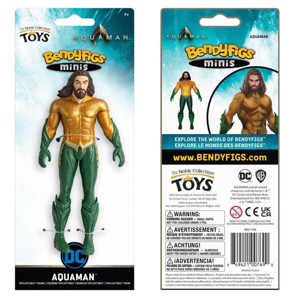 NOBLE COLLECTIONS AQUAMAN - DC MINI BENDYFIG FIGURA 14 cm