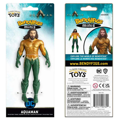NOBLE COLLECTIONS AQUAMAN - DC MINI BENDYFIG FIGURA 14 cm