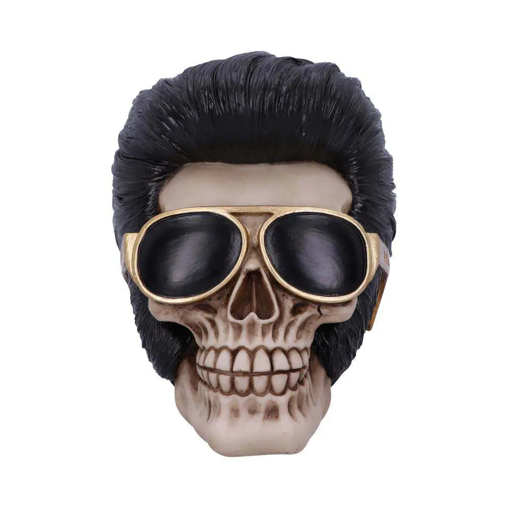THE KING OF ROCK SKULL ORNAMENT 17CM