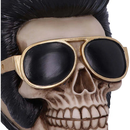 THE KING OF ROCK SKULL ORNAMENT 17CM