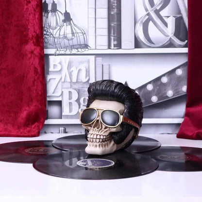 THE KING OF ROCK SKULL ORNAMENT 17CM