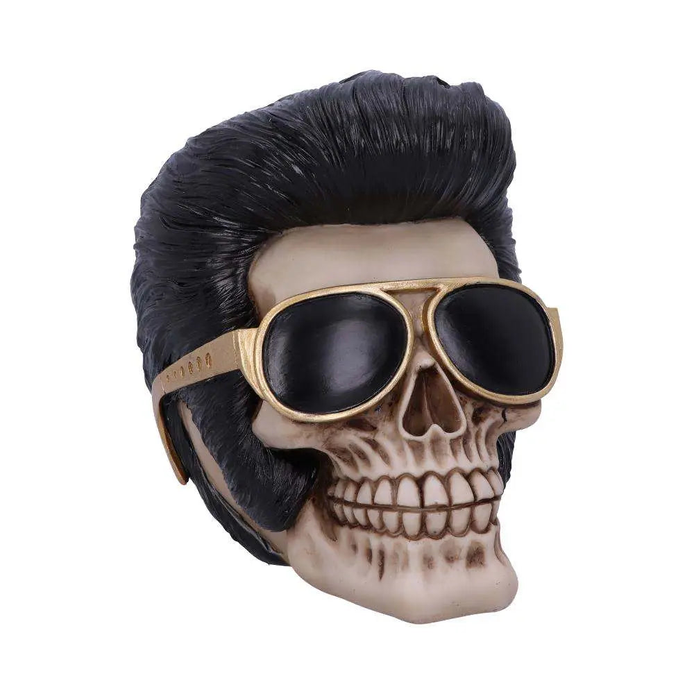 THE KING OF ROCK SKULL ORNAMENT 17CM