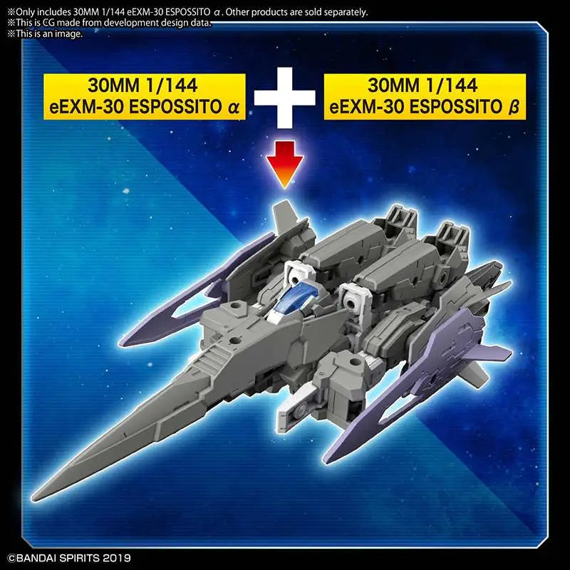 BANDAI 30MM EEXM 30 ESPOSSITO ALFA 1/144 MODEL KIT 13 cm