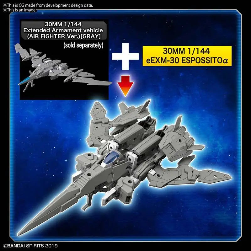 BANDAI 30MM EEXM 30 ESPOSSITO ALFA 1/144 MODEL KIT 13 cm