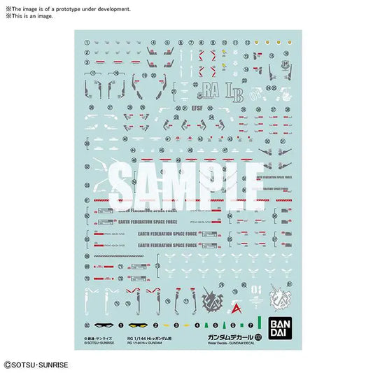 BANDAI - GUNDAM RG DECAL 132 GUNDAM HI-NU 1/144 MODEL KIT