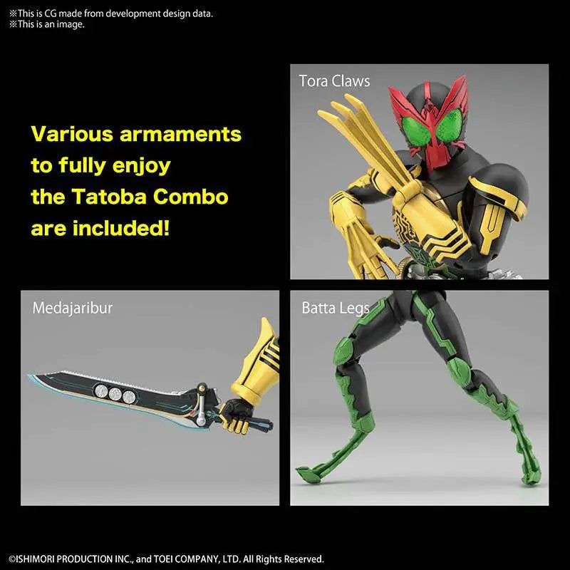 BANDAI RISE KAMEN RIDER OOO TATOBA COMBO MODEL KIT 13 cm