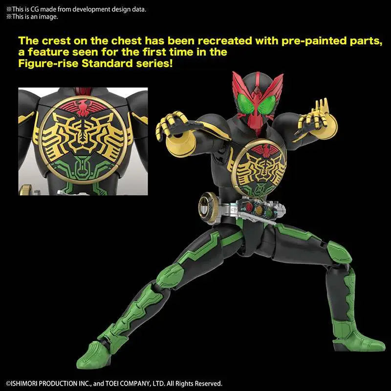 BANDAI RISE KAMEN RIDER OOO TATOBA COMBO MODEL KIT 13 cm