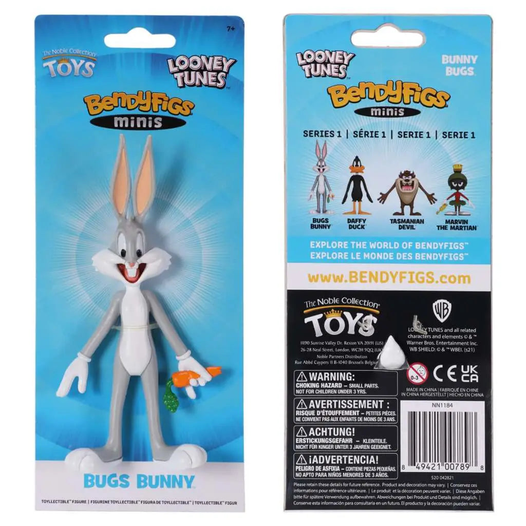 NOBLE COLLECTIONS LOONEY TUNES BUGS MINI BENDYFIG FIGURA 14.5 cm