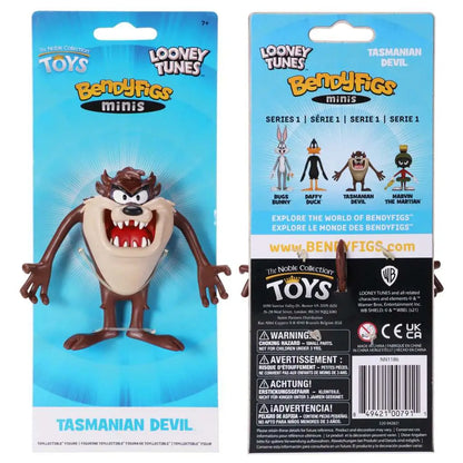 NOBLE COLLECTIONS LOONEY TUNES TAZ MINI BENDYFIG FIGURA 9 cm