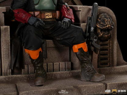 IRON STUDIOS MANDALORIAN BOBAFETT THRONE DLX 1/10 STATUA 18 cm