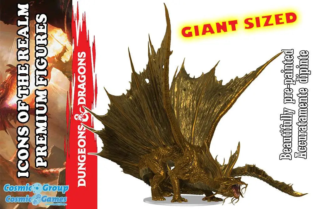 WIZKIDS D&D IOTR ADULT GOLD DRAGON PREMIUM FIG. MINI FIGURA