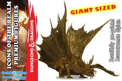 WIZKIDS D&D IOTR ADULT GOLD DRAGON PREMIUM FIG. MINI FIGURA