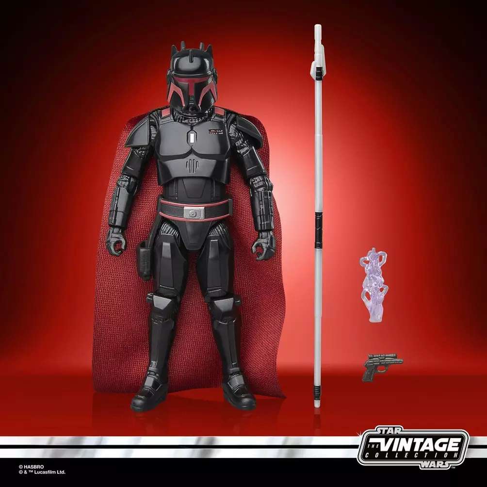 HASBRO - STAR WARS VINTAGE MANDALORIAN MOFF GIDEON DARK TROOPER ARMOR ACTION FIGURE