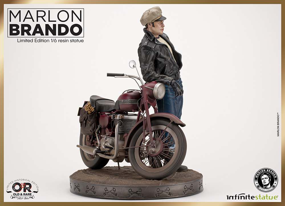 MARLON BRANDO W/BIKE OLD&RARE 1:6 RESIN