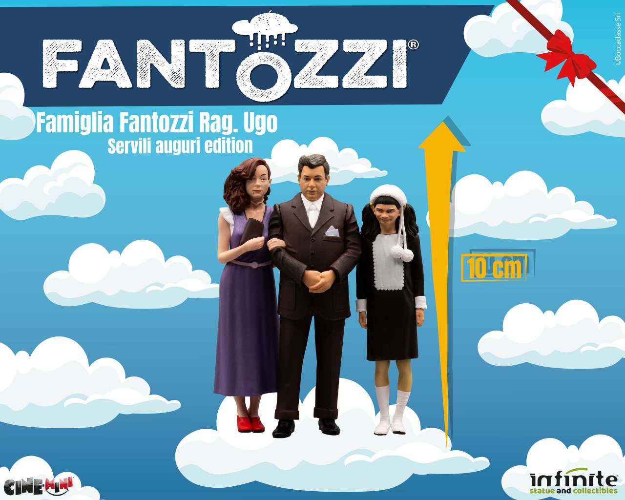 INFINITE STATUE FANTOZZI FAMIGLIA FANTOZZI RAG UGO SERVILI AUGURI EDITION CINEMINI PVC MINI FIGURA 10 cm