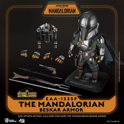 BEAST KINGDOM EGG ATTACK ACT MANDALORIAN BESKAR ARMOR ACTION FIGURE 15 cm