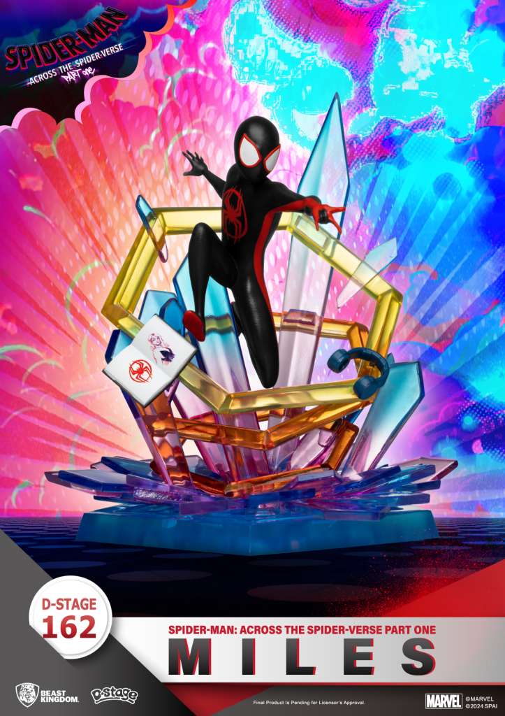 BEAST KINGDOM D- STAGE SPIDER-MAN ACROSS SPIDER-VERSE PART ONE MILES STATUA 15cm